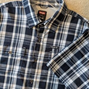 Wrangler Men's Short Sleeve Button Down Shirt Sz XL